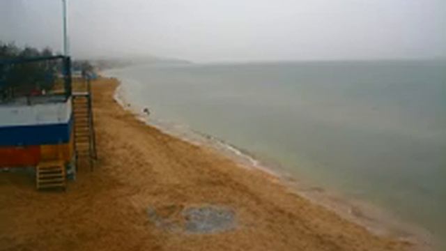 Пляж в Щёлкино, 23.01.2015, ч.2 - видео с камеры 1 смотреть онлайн