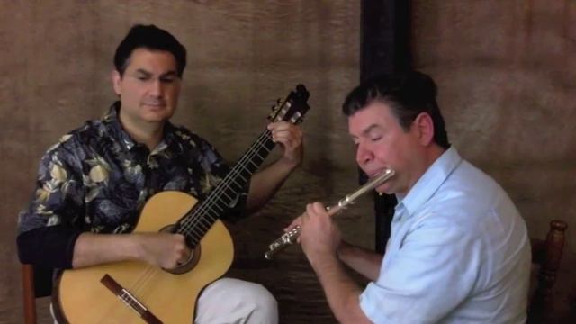 Sambossa Brazilian jazz performed by Takes Two Guitar and Flute Duo смотреть онлайн