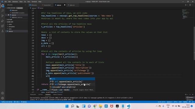 ?Python Flask Web App | NEWS Web Application Using Newsapi | With Deployment on Heroku Web Server смотреть онлайн
