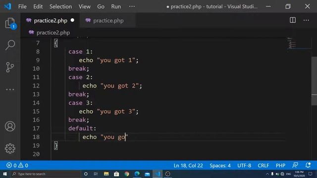 switch statement in php смотреть онлайн