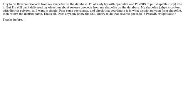 GIS: SQL Query to Reverse Geocoding in PostGIS смотреть онлайн