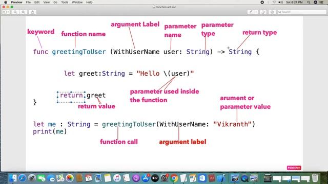 18-Details about the all the Function Parts in iOS Swift | iPhone-iPad смотреть онлайн
