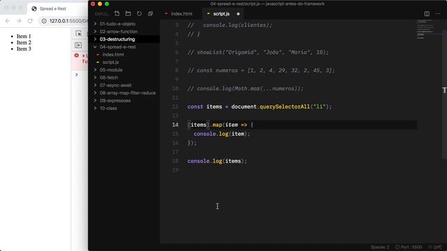 04/10 Rest e Spread - JavaScript Antes do Framework (React ou Vue.js) смотреть онлайн