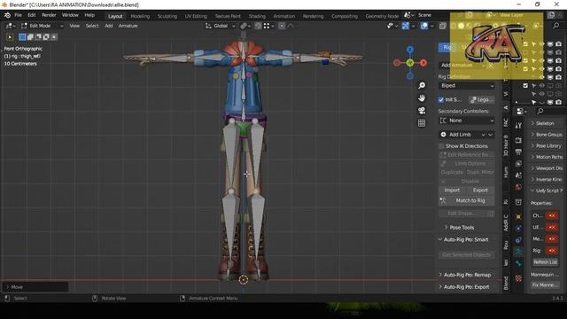 How to Rig A 3D Characte in Blender | Ellie Character Blender Rig | Auto Rig Pro Blender Tutorial смотреть онлайн