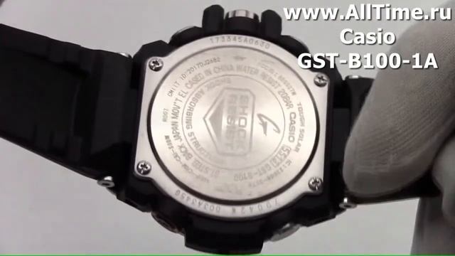 Обзор. Мужские наручные часы Casio G-SHOCK GST-B100-1A с хронографом смотреть онлайн