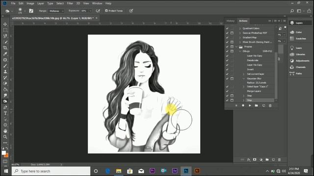 Pencil Drawing in Photoshop Tutorial➡Tamil tutorial ➡Trendpc Edits смотреть онлайн
