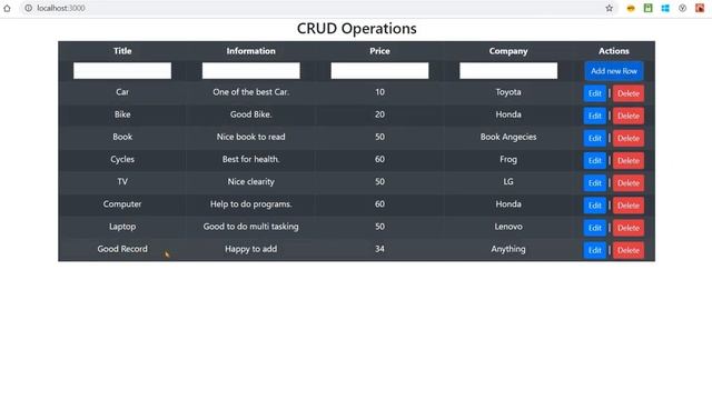 React.js - How to Delete the Row / Record CRUD APP - Delete Functionality with Context API in(#7) смотреть онлайн