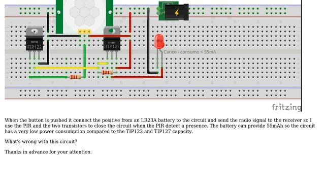 Electronics: PIR HC-SR501 and TIP122 - TIP 127 heating problem смотреть онлайн