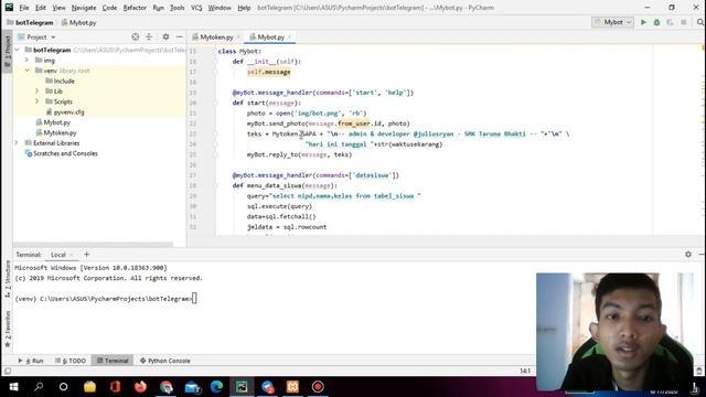 Membuat Bot Telegram dengan Python смотреть онлайн