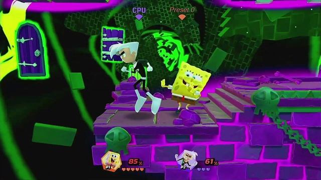 Nickelodeon All Star Brawl SpongeBob VS Danny Phantom смотреть онлайн