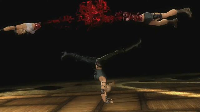 Mortal Kombat 9 (2011) - Sonya´s "Scissor Split" Fatality performed on all Characters смотреть онлайн