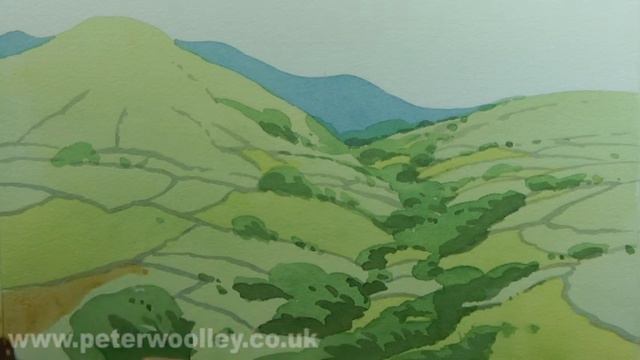 Watercolour Tip From PETER WOOLLEY: Shaping The Hills