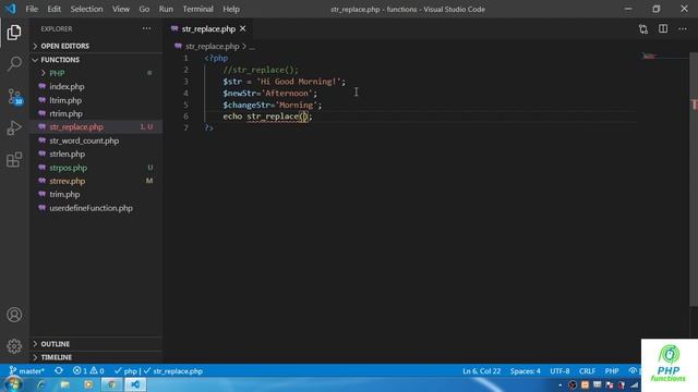 str_replace function in PHP | str_replace() | Replace string using PHP | str_replace function смотреть онлайн