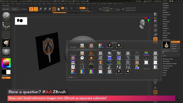 #AskZBrush: “How can I load reference images into ZBrush as a separate subtools?” смотреть онлайн