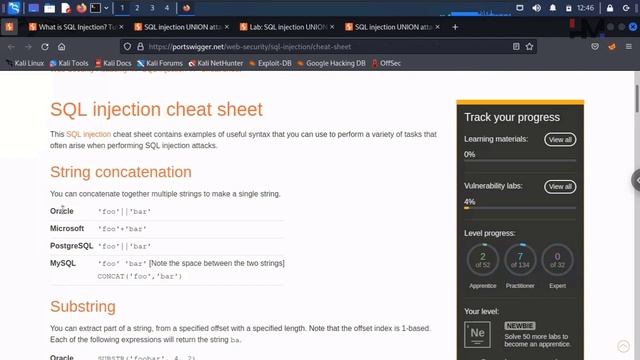 SQL Injection 10 | SQL injection UNION attack, retrieving multiple values in a single column смотреть онлайн