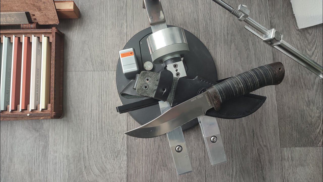 Заточка ножа Златоуст, сталь 95х18, абразивы Косим серия 89а смотреть онлайн