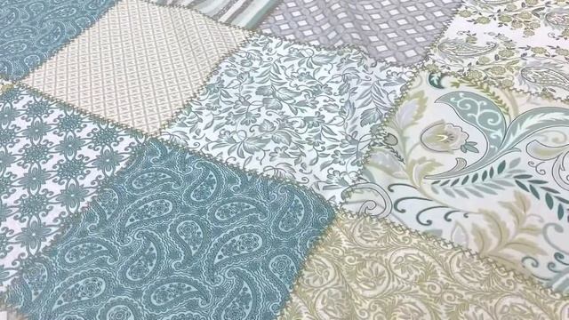 Поплин "Мятный пэчворк", ш.2.2м, хл-100%, 115гр/м.кв АРТ 4690 смотреть онлайн