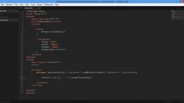 javaScript Touch X and Y position with e targetTouches and e touches 720p