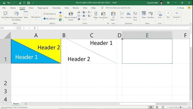 How to split a cell in Excel with two colors смотреть онлайн