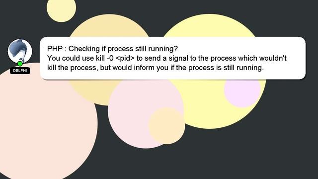 PHP : Checking if process still running? смотреть онлайн