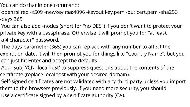 How to generate a self-signed SSL certificate using OpenSSL? [closed] смотреть онлайн