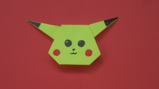 Как сделать пикачу из бумаги. Оригами пикачу.mp4 смотреть онлайн