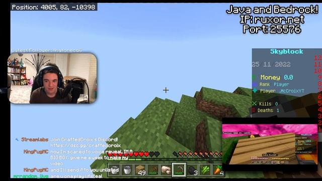 Joinable MC Server w/ Viewers! Java and Bedrock! !discord смотреть онлайн