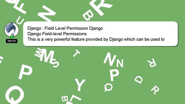 Django : Field Level Permission Django смотреть онлайн