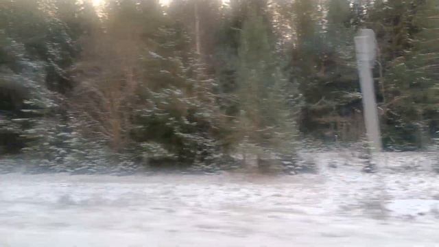 НА ВЯТКУ ПРИШЛА ЗИМА. ПРИРОДА ИЗ ОКНА АВТО. смотреть онлайн