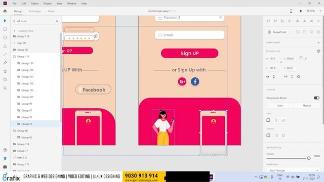 Adobe XD for Beginners #11 | Login Mobile App Website Page Design Student Designed Corrections смотреть онлайн