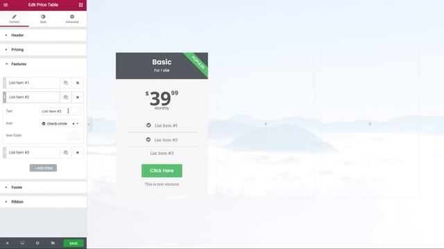 Elementor Price Table Sneak Peek (New Pro feature) смотреть онлайн