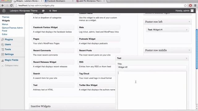 SLAM! Music Wordpress Theme 14 Adding widgets to Footer смотреть онлайн