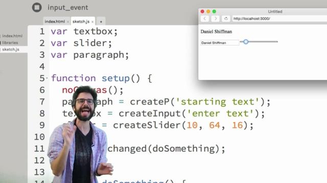 8.8: Events "changed" and "input" - p5.js Tutorial смотреть онлайн