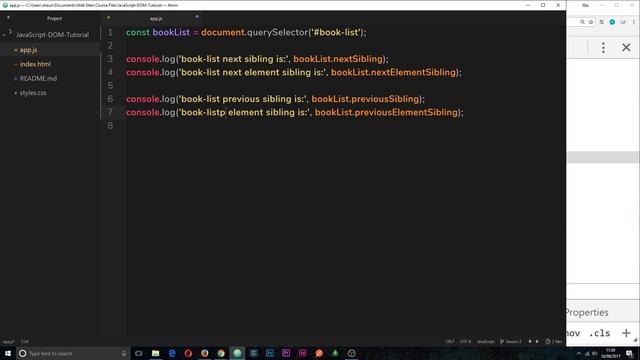 JavaScript DOM Tutorial #8 - Traversing the DOM (part 2) смотреть онлайн