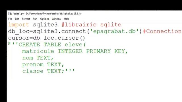 Python SQLITE смотреть онлайн