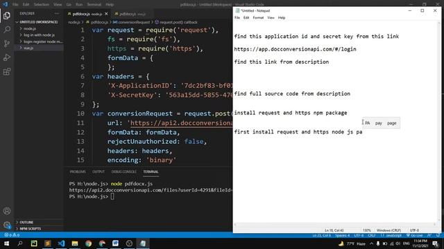 Convert PDF to DOCX Using NodeJS | pdf to docx file смотреть онлайн