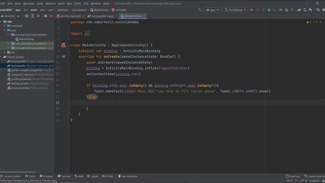 #1 Calculate BMI App with kotlin Android studio (Arabic) смотреть онлайн