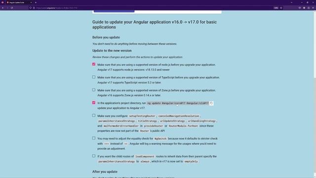 Обновление Angular до 17-ой версии | Angular курс 2023 смотреть онлайн