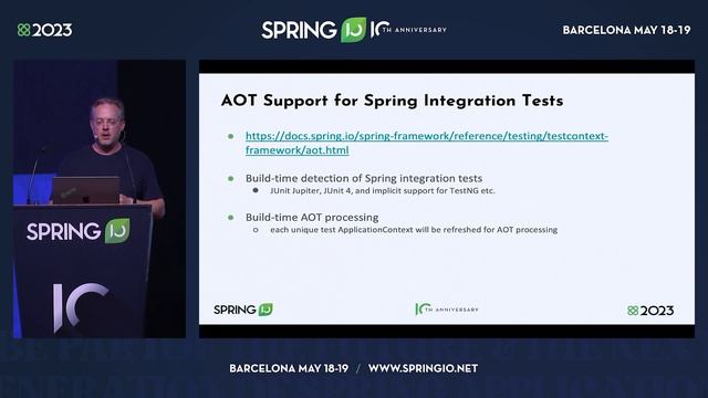 Testing with Spring, AOT, GraalVM, and JUnit 5 by Sam Brannen @ Spring I/O 2023 смотреть онлайн