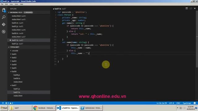 Tìm hiểu Accessor va get/set trong TypeScript смотреть онлайн