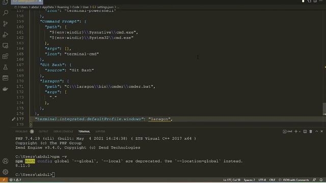 Belajar Laravel Bagian-4 Integrasi Terminal Laragon di Visual Sudio Code смотреть онлайн