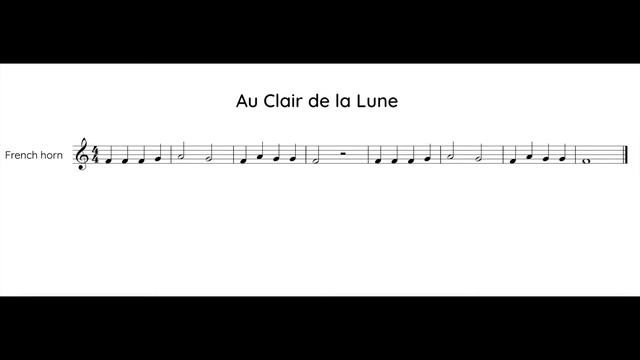 Au Clair de la Lune Play Along - French Horn (higher notes) смотреть онлайн