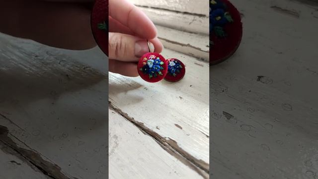 Винтажные серьги. Вышивка. Украшения. смотреть онлайн