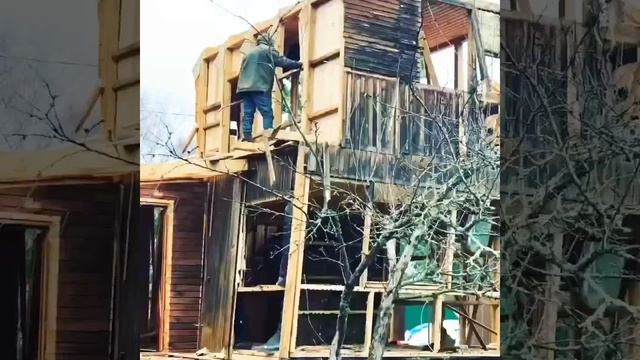 Снос старого дома | благоустройство | подготовка к строительству нового дома смотреть онлайн