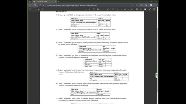 Data Base Task 32 | DBMS Question Session | 1st Year | Java Institute | M.Kaveen Punsara смотреть онлайн