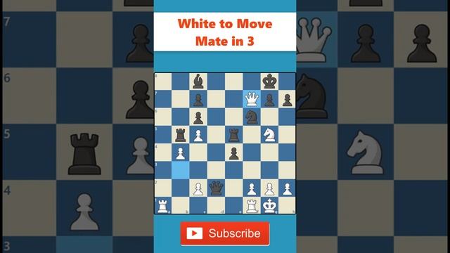 [52] SMOTHERED MATE Chess Puzzle - Mate in 3 | 101 Checkmates Series #Shorts смотреть онлайн