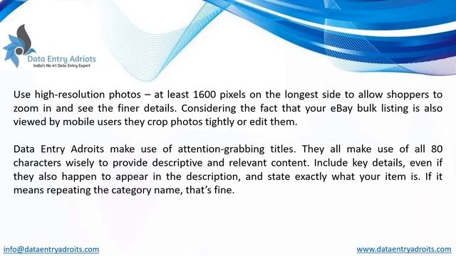 Benefits of eBay Product Upload Services From Data Entry Adroits смотреть онлайн
