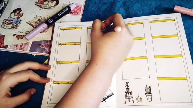 АСМР оформление ежедневника март 2022 по системе bullet journal смотреть онлайн