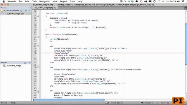 7f Creating the Twittter Widget Form(Wordpress widget development tutorial ) смотреть онлайн