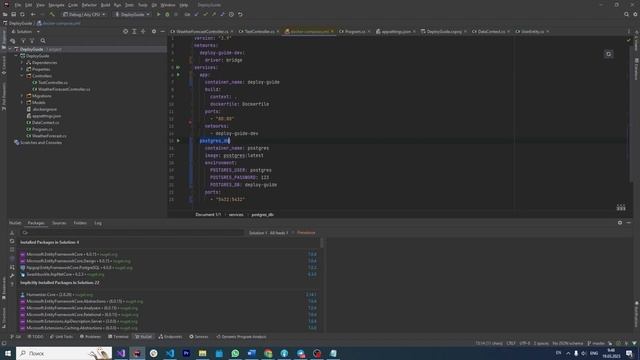 Запуск ASP.NET Core + PostgreSQL | Docker Compose смотреть онлайн